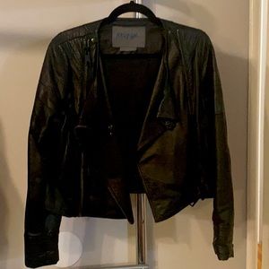 Nasty gal asymmetrical leather faux jacket